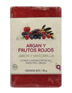 Fotografia de producto Jabón y Mascarilla Facial de Argán y Frutos Rojos con contenido de 100 gr. de Iq Herbal Products